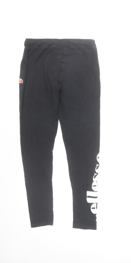 Womens UK Size 12 ellesse  Ankle Black Leggings