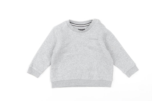 Firetrap Unisex Baby Grey 18-24 Months Long Sleeve Pullover Sweatshirt