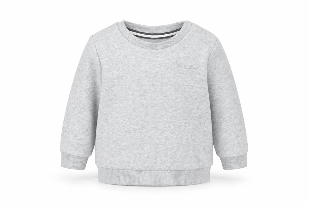 Front view of Firetrap unisex baby grey 18-24 months long sleeve pullover sweatshirt