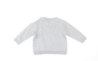 Firetrap Unisex Baby Grey 18-24 Months Long Sleeve Pullover Sweatshirt