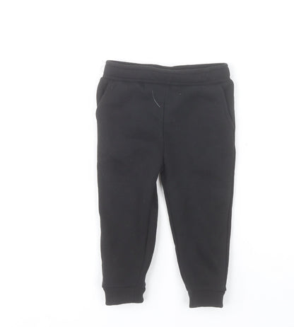 Firetrap Unisex Baby Black Jogger Trousers 18-24 Months Cotton Blend