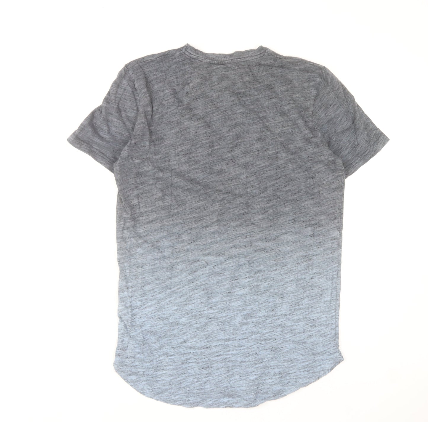 LEVEL 1 Men's Grey Crew Neck Short Sleeve Cotton T-Shirt Size M