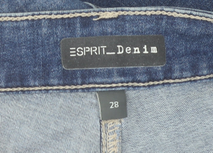 Esprit Women Blue Skinny Jeans Size 28 Slim Fit Denim Mid Rise