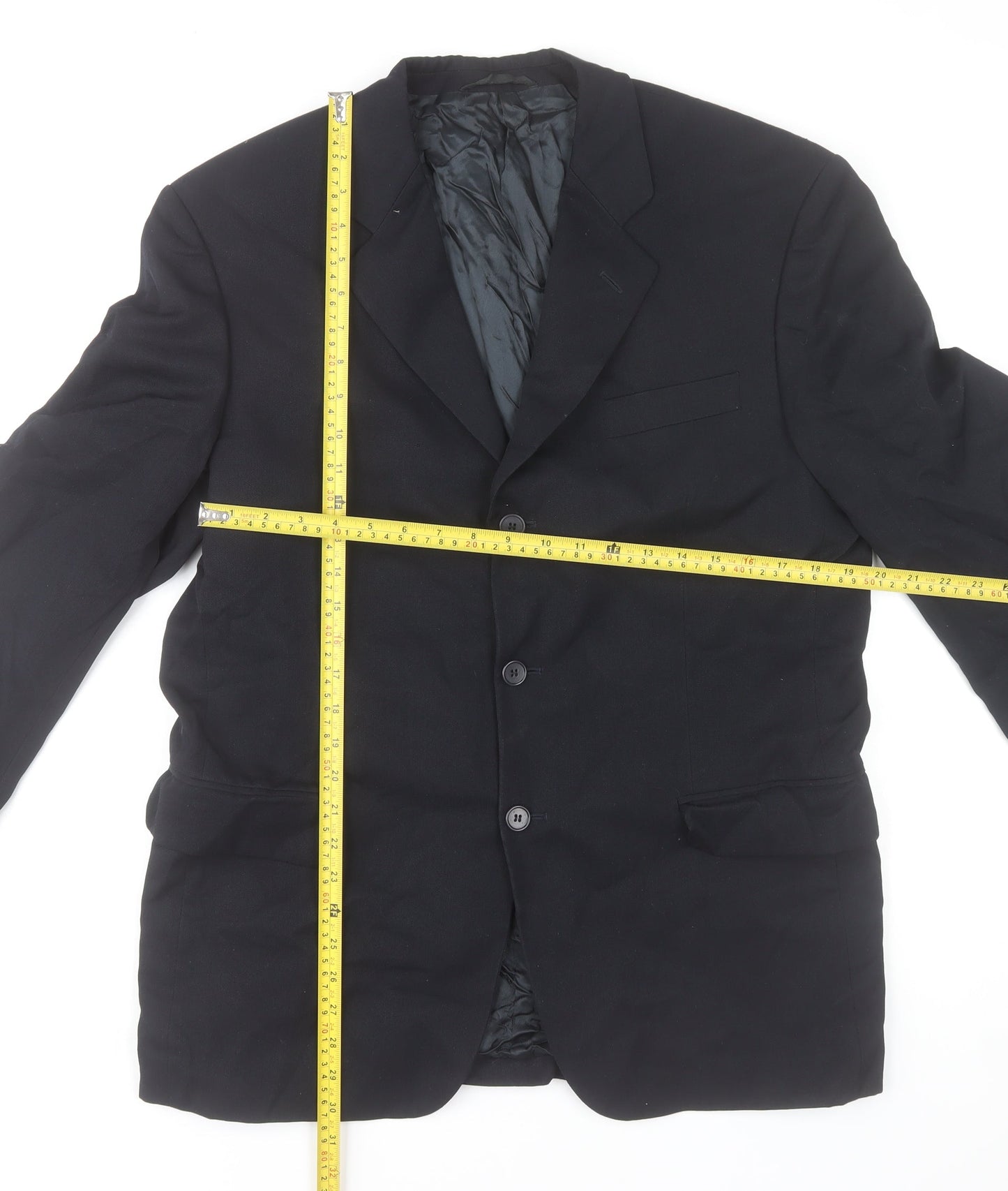 Remus Uomo Men's Blue 40R Wool Blend Single Breasted Blazer