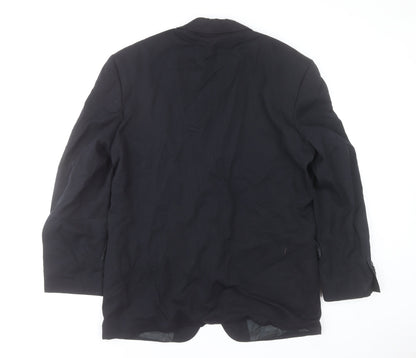 Remus Uomo Men's Blue 40R Wool Blend Single Breasted Blazer