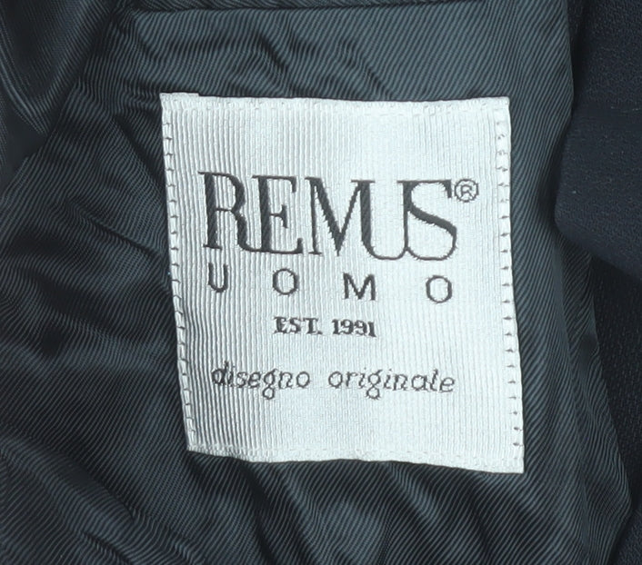 Remus Uomo Men's Blue 40R Wool Blend Single Breasted Blazer