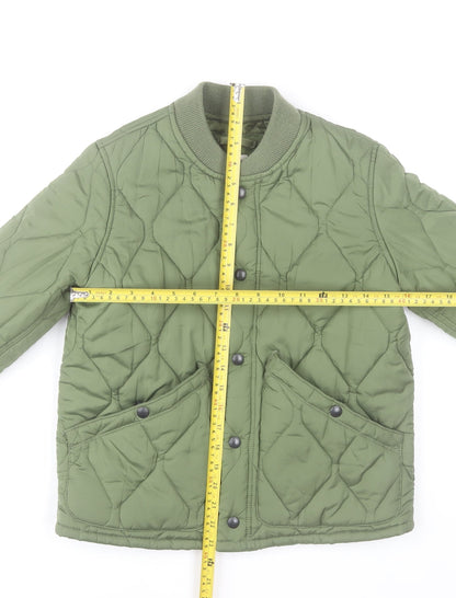 GAP Kids Girls Green Quilted Mid-Length Jacket Size 10-11 Years