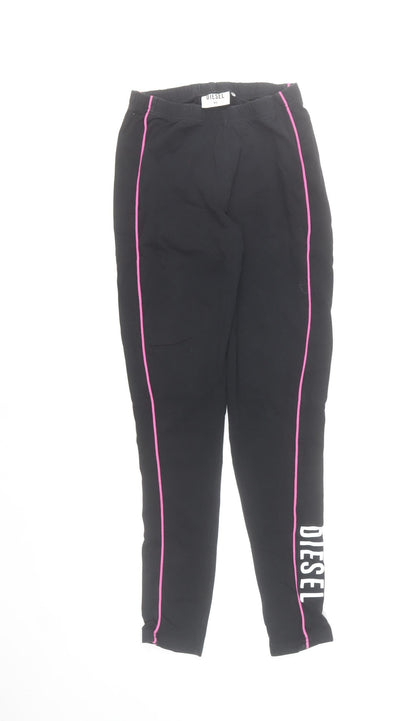 Womens UK Size XS Diesel  Leggings Black Leggings