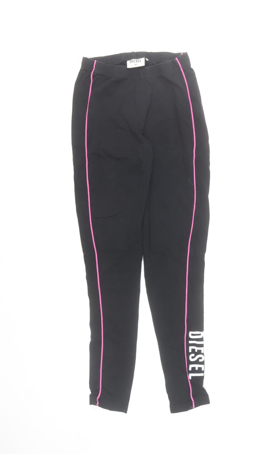 Womens UK Size XS Diesel  Leggings Black Leggings