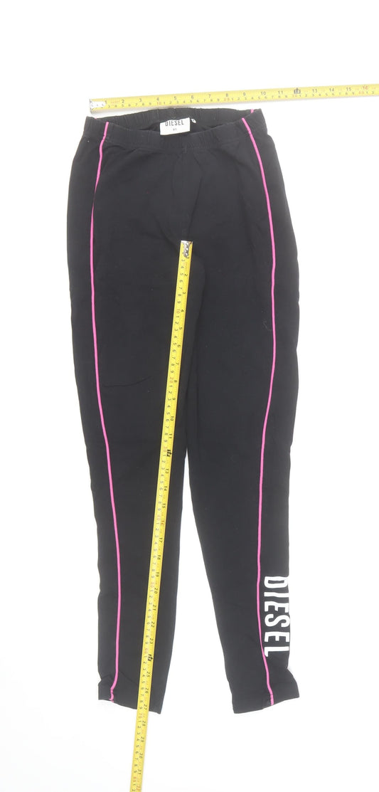 Womens UK Size XS Diesel  Leggings Black Leggings