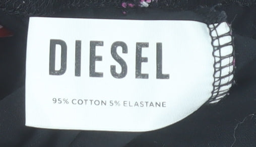 Womens UK Size XS Diesel  Leggings Black Leggings