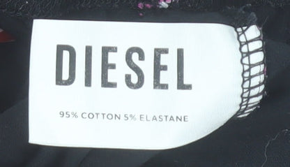 Womens UK Size XS Diesel  Leggings Black Leggings