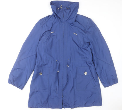 Apropos Womens Blue Hooded Parka Jacket XL Polyester Zip Pockets