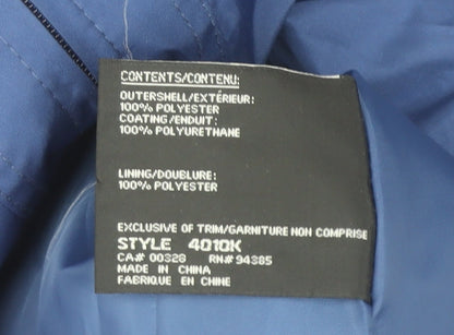 Apropos Womens Blue Hooded Parka Jacket XL Polyester Zip Pockets