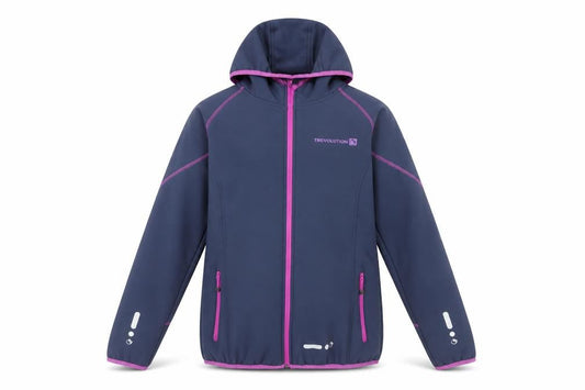 Trevoultion Girls Blue Softshell Hooded Jacket 15-16 Years Full Zip