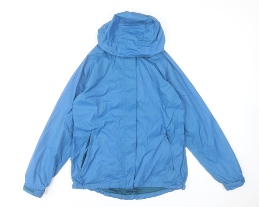 Mountain Warehouse Women Blue Size 14 Waterproof Rain Coat Jacket