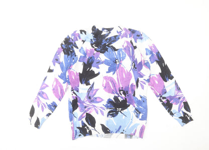 Mudflower Womens Multicoloured Floral Knit Pullover Jumper S