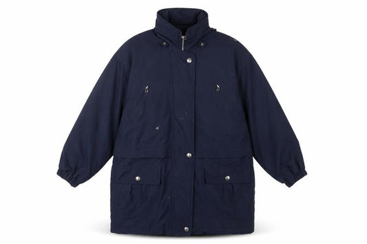 Marks and Spencer Women’s Blue Long Parka Coat Size 10 Lined Polyester