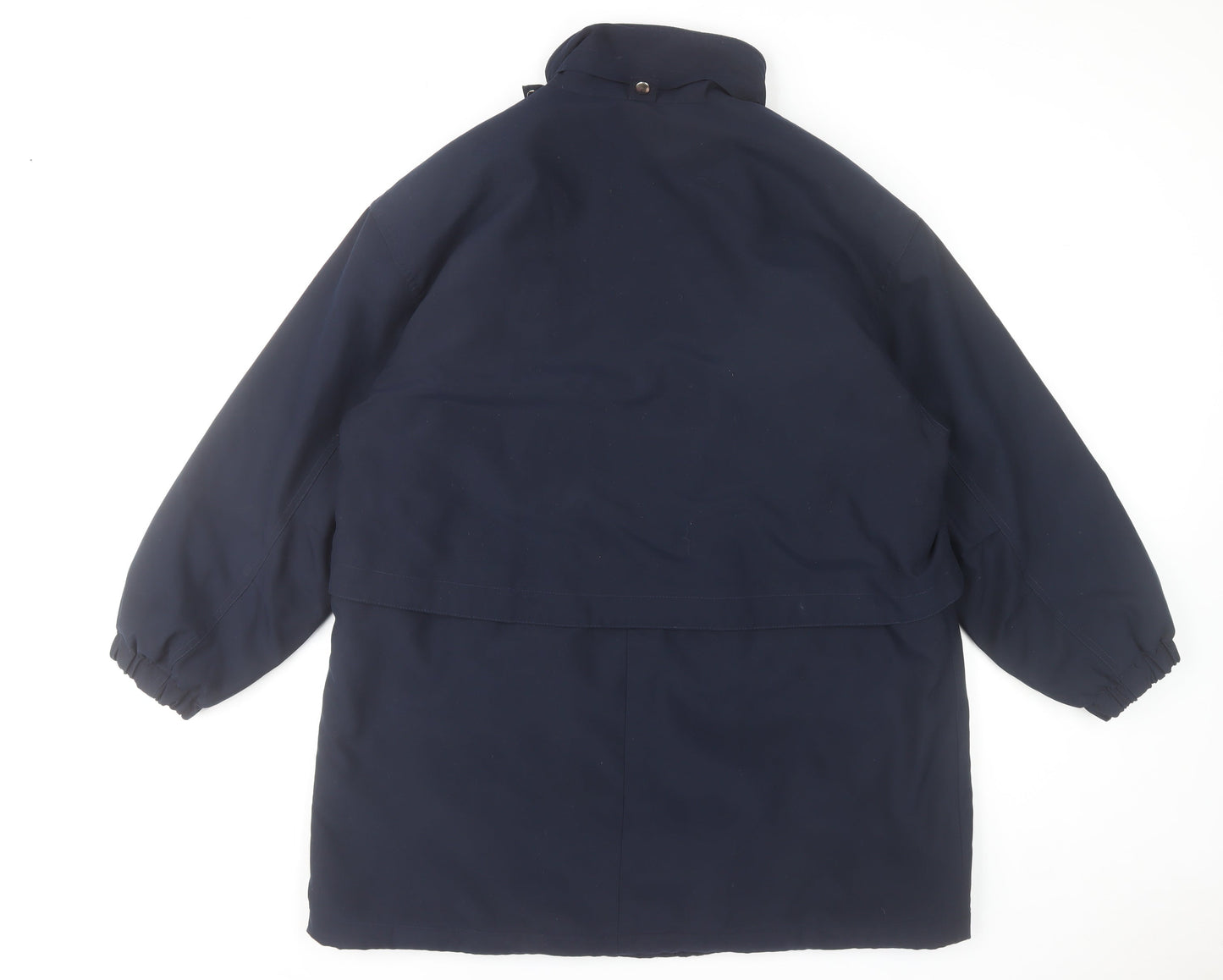 Marks and Spencer Women’s Blue Long Parka Coat Size 10 Lined Polyester