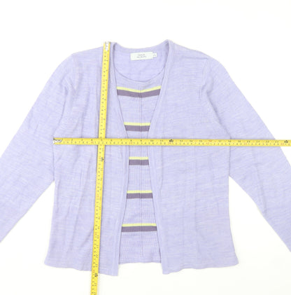 Honor Millburn Women's Purple Small Knit Cardigan Jumper 10-12