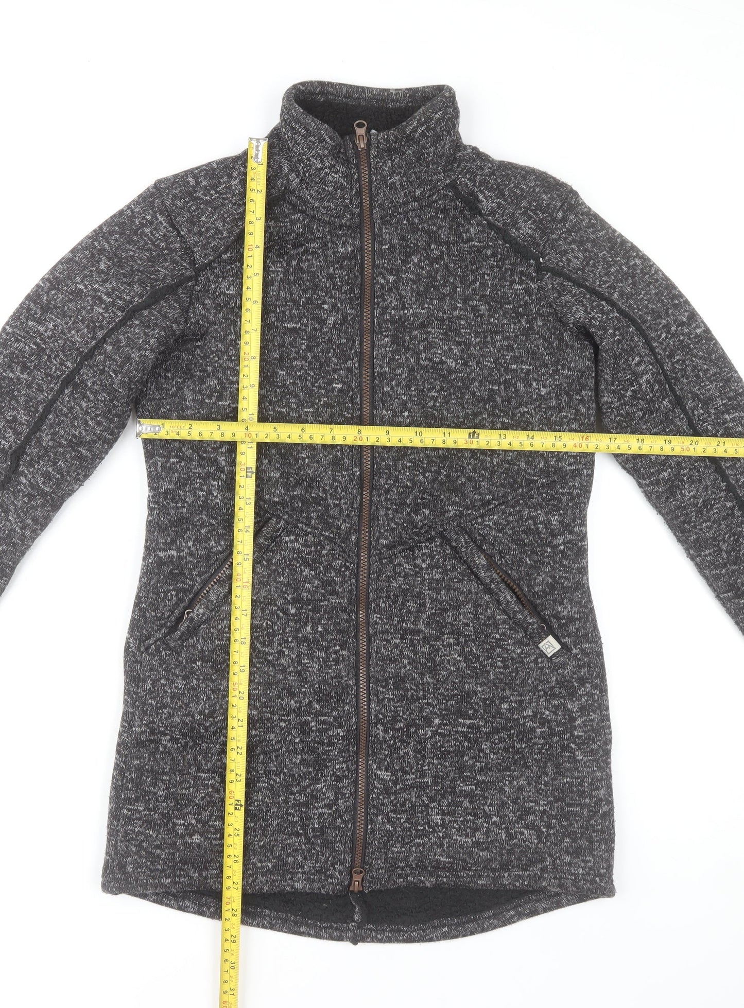 Avalanche Womens Grey Full Zip Fleece Jacket Size S