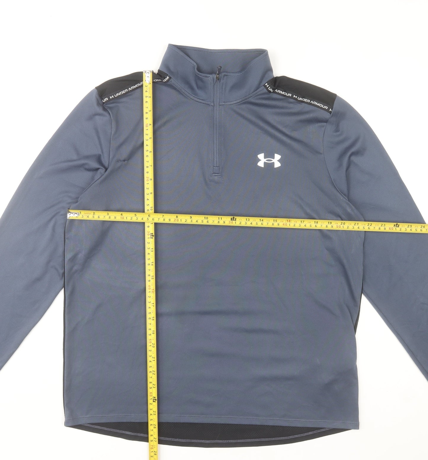 Under Armour Men's Blue Large 1/4 Zip Track Jacket Lightweight Polyester