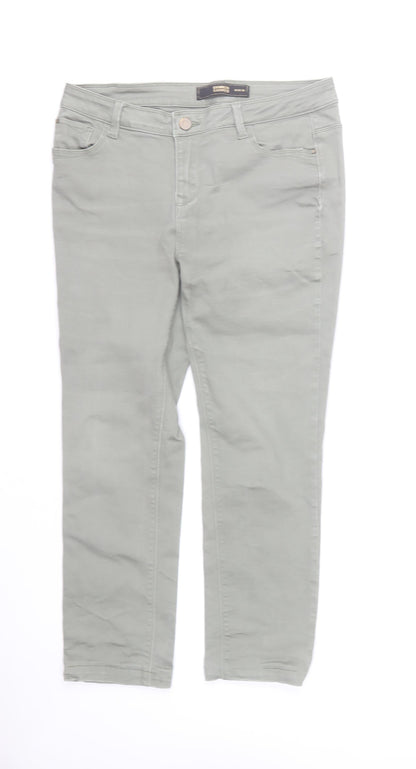 St. Bernard for Dunnes Stores Women’s Grey Skinny Jeans Size 12 UK Mid Rise Stretch Cotton Blend