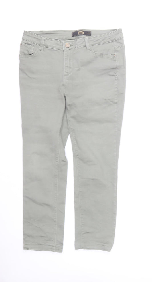 St. Bernard for Dunnes Stores Women’s Grey Skinny Jeans Size 12 UK Mid Rise Stretch Cotton Blend