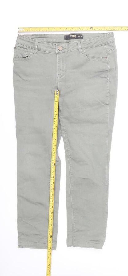 St. Bernard for Dunnes Stores Women’s Grey Skinny Jeans Size 12 UK Mid Rise Stretch Cotton Blend