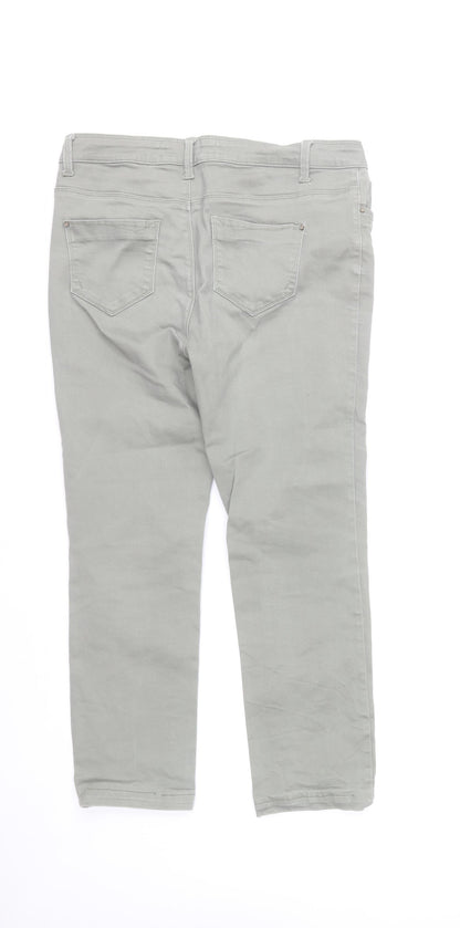 St. Bernard for Dunnes Stores Women’s Grey Skinny Jeans Size 12 UK Mid Rise Stretch Cotton Blend