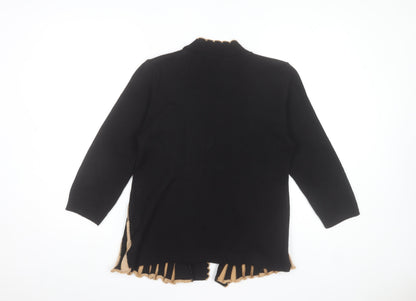 Forever by Michael Gold Women's Black Tunic Knit Top Size S 3/4 Sleeve