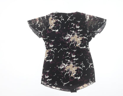Marks and Spencer Women’s Multicoloured Floral Chiffon Tunic Blouse UK 12