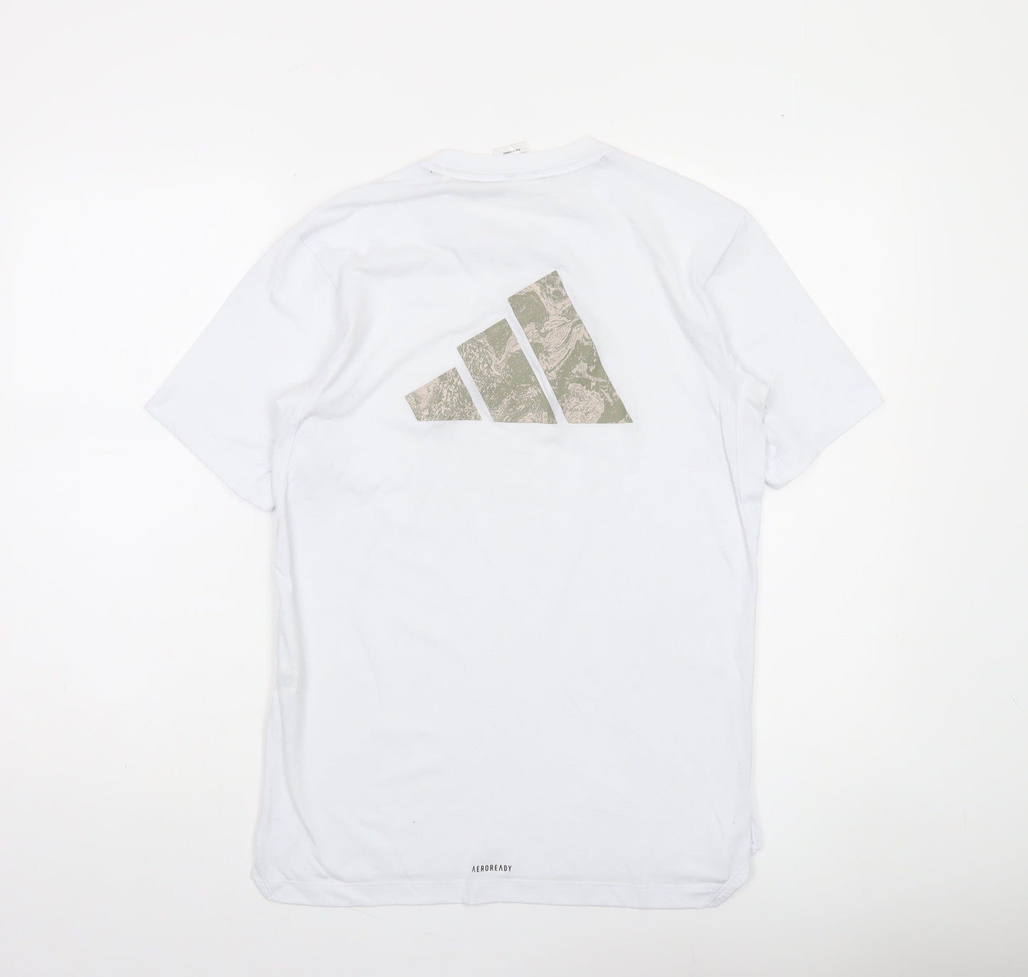 Adidas Men's White Training T-Shirt Size S Moisture Wicking Gym Top