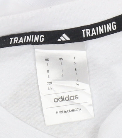 Adidas Men's White Training T-Shirt Size S Moisture Wicking Gym Top