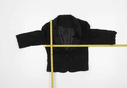 New Look Women's Black Tuxedo Suit Jacket UK 10 Shawl Lapel