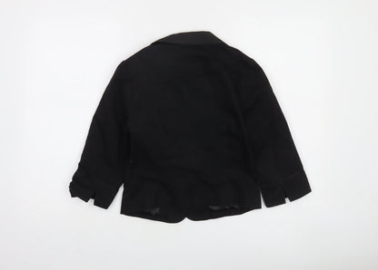 New Look Women's Black Tuxedo Suit Jacket UK 10 Shawl Lapel