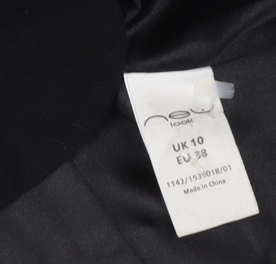 New Look Women's Black Tuxedo Suit Jacket UK 10 Shawl Lapel