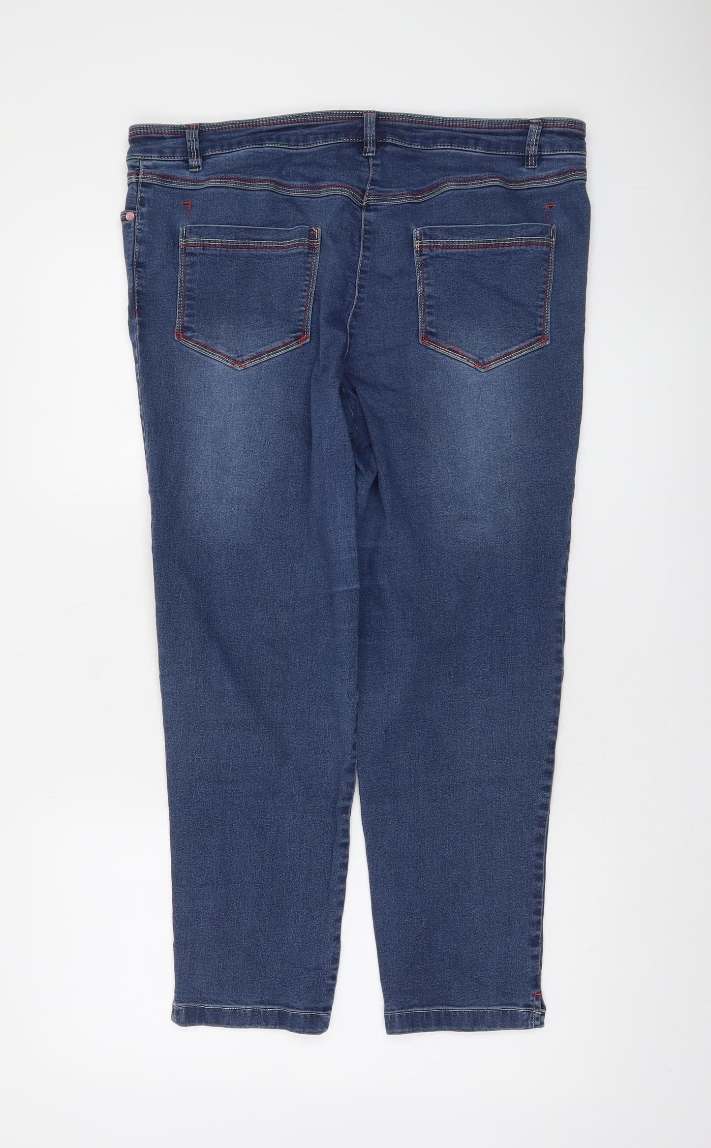 Punt Roma Women's Blue Size 18 Straight Leg Stretch Denim Jeans