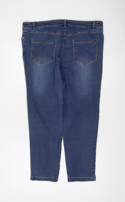 Punt Roma Women's Blue Size 18 Straight Leg Stretch Denim Jeans