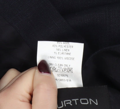 Mens UK Size 42 Burton Regular Black Suit Jacket