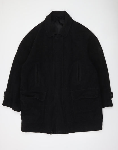 Marks and Spencer Men's Black Wool Overcoat Medium 38-40" Classic Fit