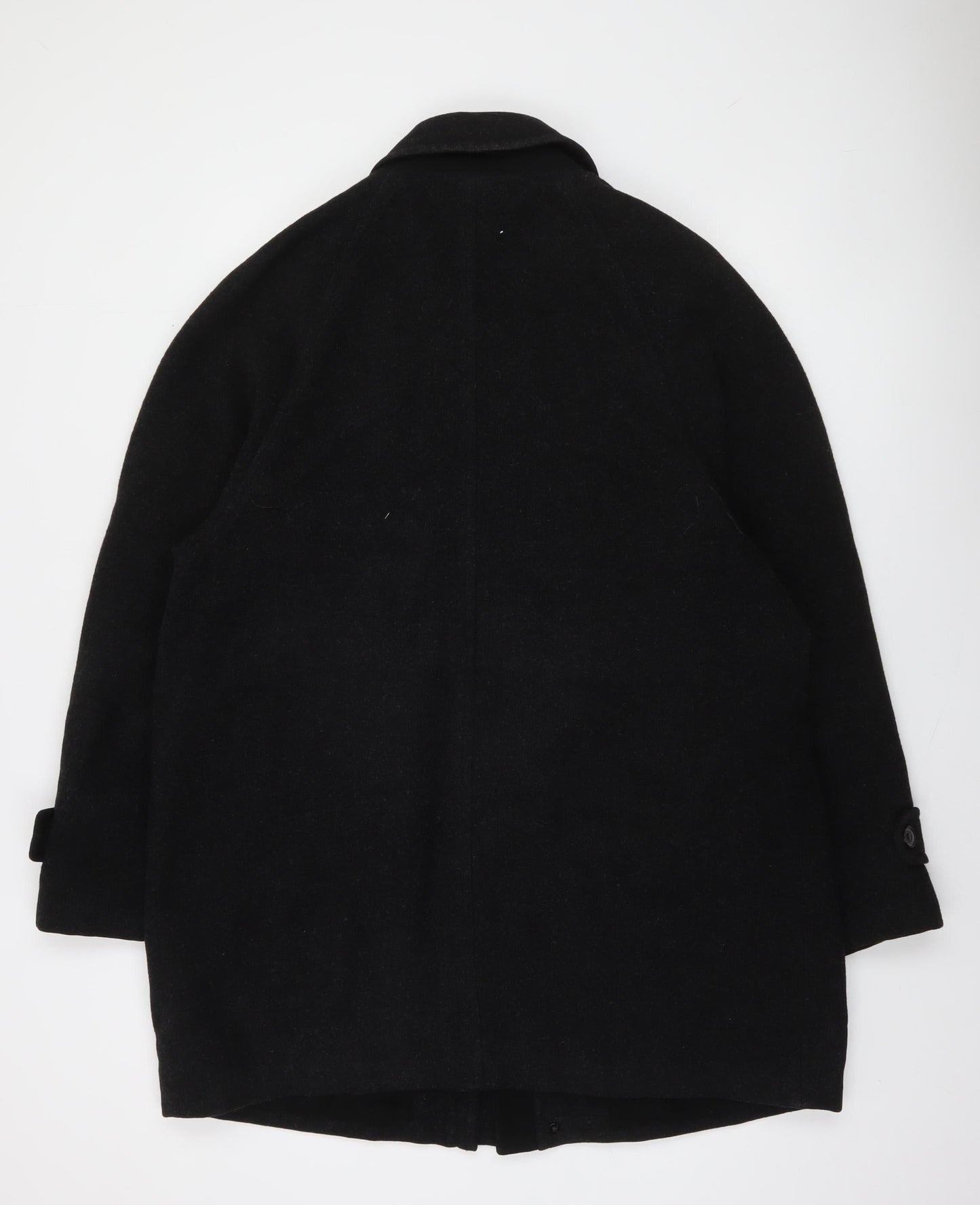 Marks and Spencer Men's Black Wool Overcoat Medium 38-40" Classic Fit
