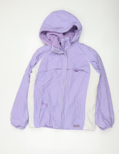 Maine New England Girls Purple Hooded Puffer Jacket 13-14 Years
