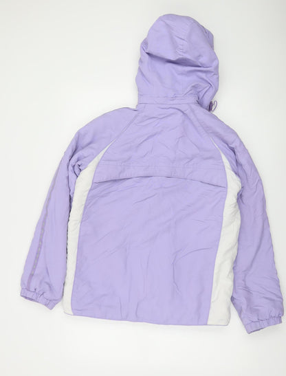 Maine New England Girls Purple Hooded Puffer Jacket 13-14 Years