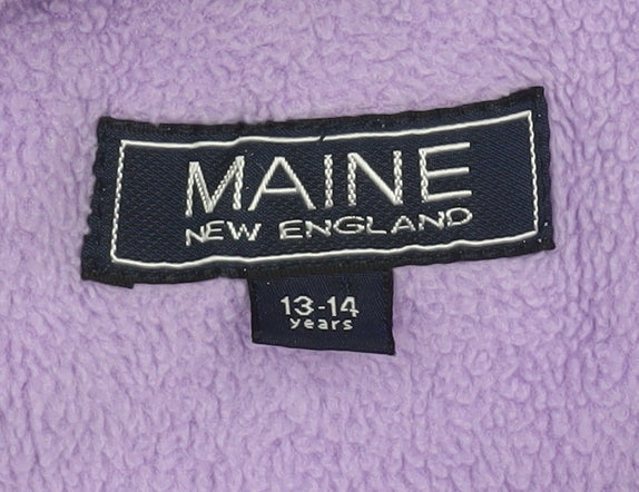 Maine New England Girls Purple Hooded Puffer Jacket 13-14 Years