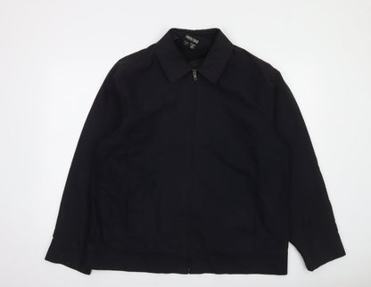 Country Road Men's Black XL Cotton Blend Zip-Up Casual Jacket