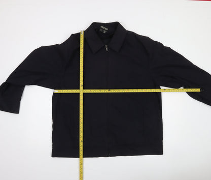 Country Road Men's Black XL Cotton Blend Zip-Up Casual Jacket