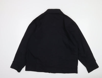 Country Road Men's Black XL Cotton Blend Zip-Up Casual Jacket