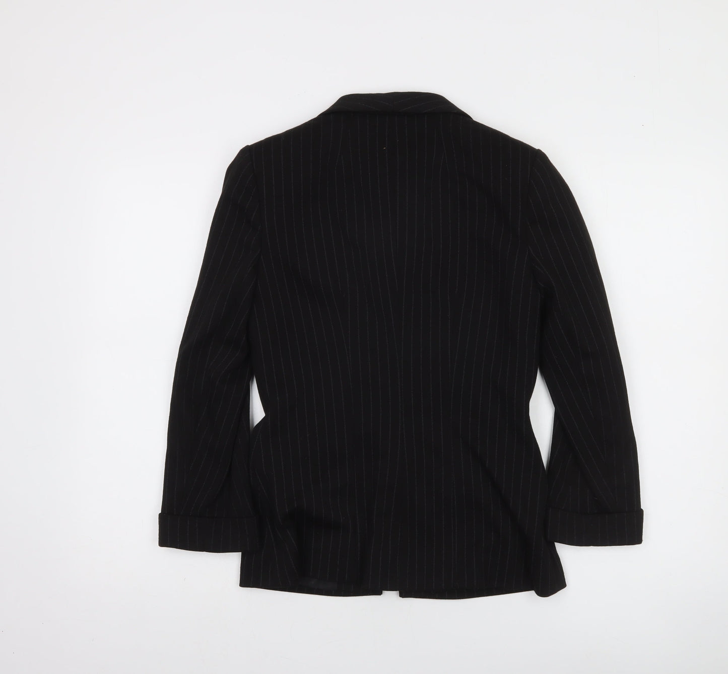 Miss Selfridge Women’s Black Pinstripe Slim Fit Blazer Size 8