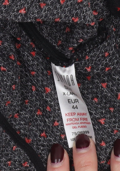 Sinsay Women's Black Red Polka Dot Long Sleeve Blouse Size 16